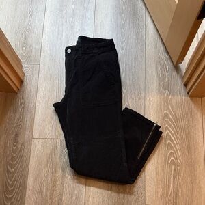 Elegant Black Straight Leg Women's Pants